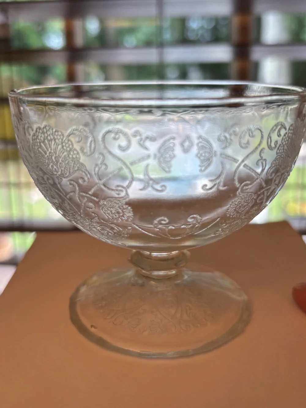 Hazel Atlas Florentine #1 Clear Glass Sherbet Dishes set of 4 Depression Glass